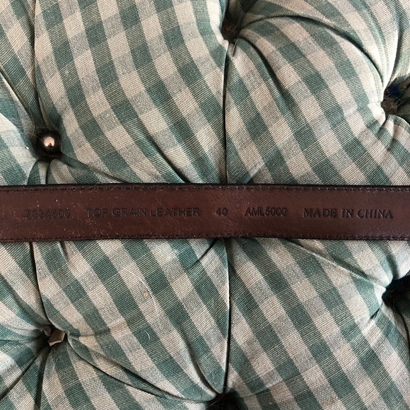 Vintage Leather Black / Brown Leather Belt - Picture 4 of 6